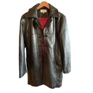 Pelle Studio~  Black Long Leather Jacket ~ Fully Lined ~ size XL~smooth leather